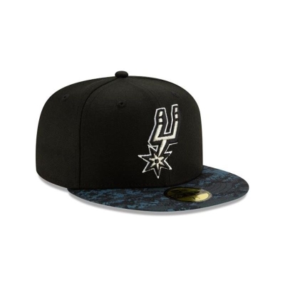 Sapca New Era San Antonio Spurs NBA 2019 NBA Authentics City Series 59FIFTY Fitted - Negrii